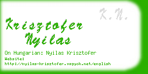 krisztofer nyilas business card